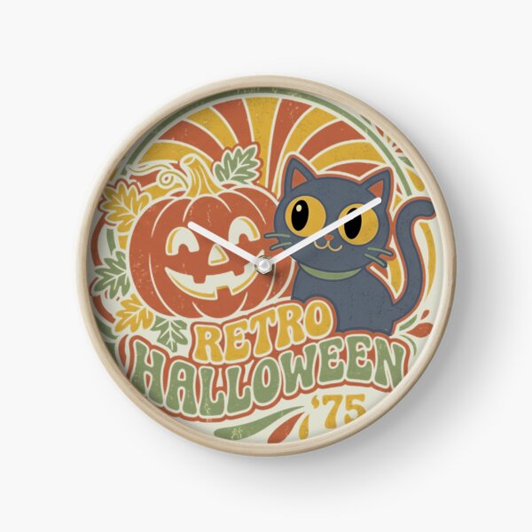 Item preview, Retro Halloween 1975 Cute Black Cat Pumpkin designed and sold by AgdBol.