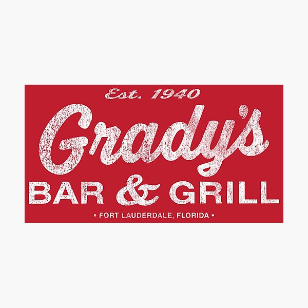 Artikelvorschau, Grady's Bar & Grill - Fort Lauderdale, Florida, gegründet 1940 entworfen und verkauft von brianhillDESIGN.