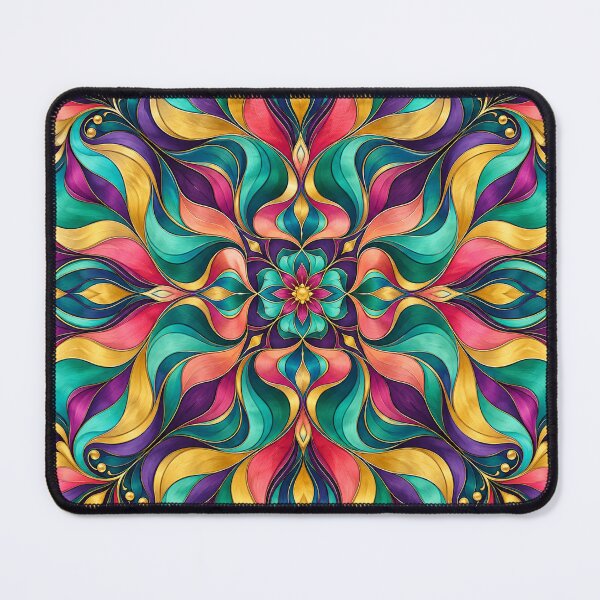 Item preview, Jewel Spectrum – Colorful Abstract Kaleidoscope Scarf Print designed and sold by symbolic Tees.