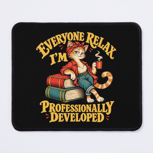 Item preview, Everyone Relax I’m Professionally Developed Funny Cat designed and sold by Kladhadredo.