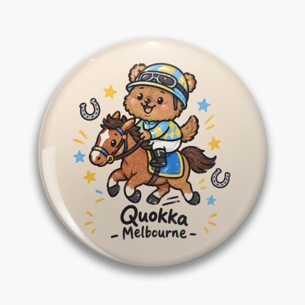 Item preview, Cute Quokka Jockey Horse Racing Kawaii Carnival Melbourne designed and sold by Yellowriversss.