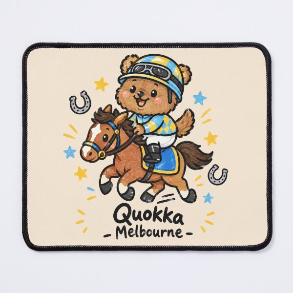 Item preview, Cute Quokka Jockey Horse Racing Kawaii Carnival Melbourne designed and sold by Yellowriversss.