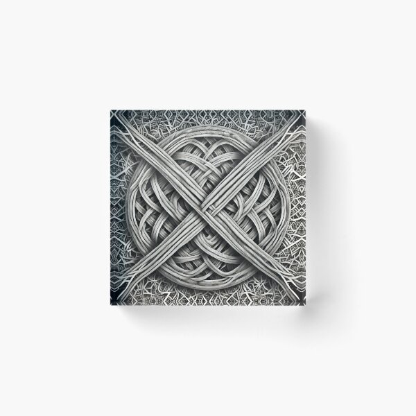 Item preview, Circular Celtic Knot Medallion Gray Art designed and sold by pASob-dESIGN.