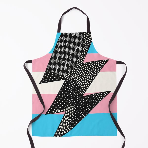 Item preview, Trans Pride Lightning Bolt – Retro Halftone Pop Art designed and sold by DIYdaddie.