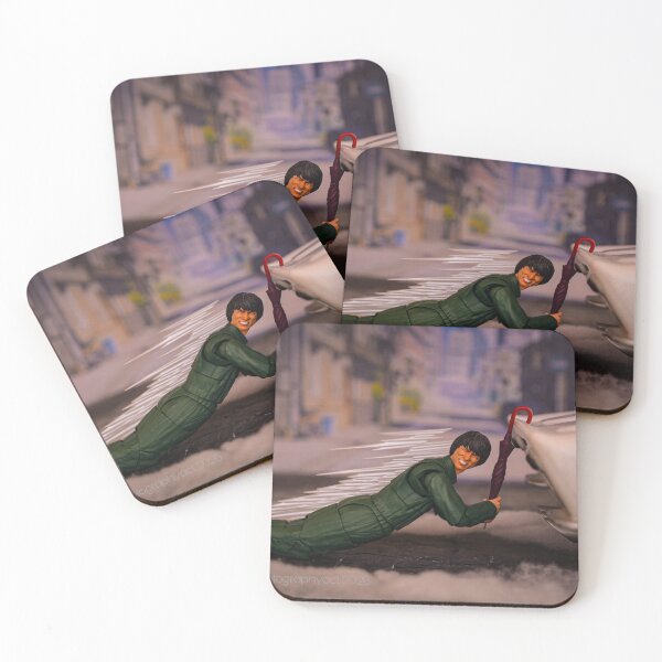 Item preview, El inspector Chan se agarra mientras es arrastrado por un coche (versión 2) designed and sold by Johnnyphotographyactshop.