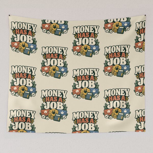 Item preview, Money Has a Job Budgeting Notebook designed and sold by astersgraphics.