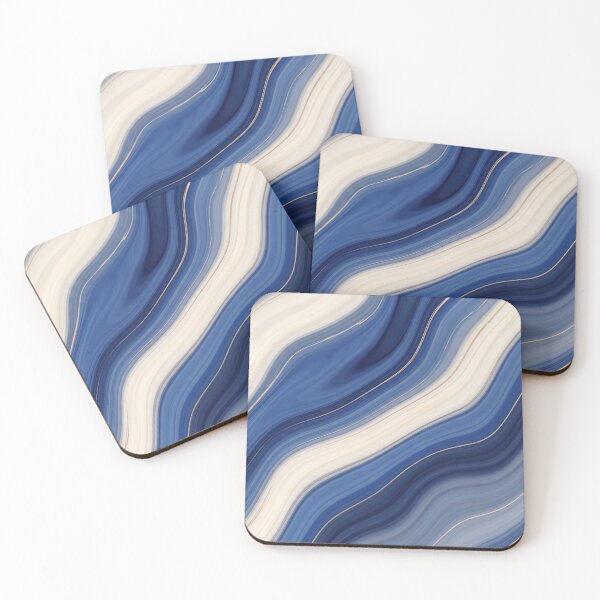 Item preview, Royal Blue and Gold Flowing Marble designed and sold by Carcasion.