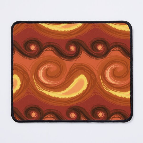 Item preview, scratchy red and orange swirls and waves designed and sold by Thistlegrove.
