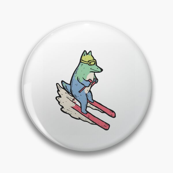 Item preview, Skiing Wolf Carving a Turn designed and sold by BysonDesigns.