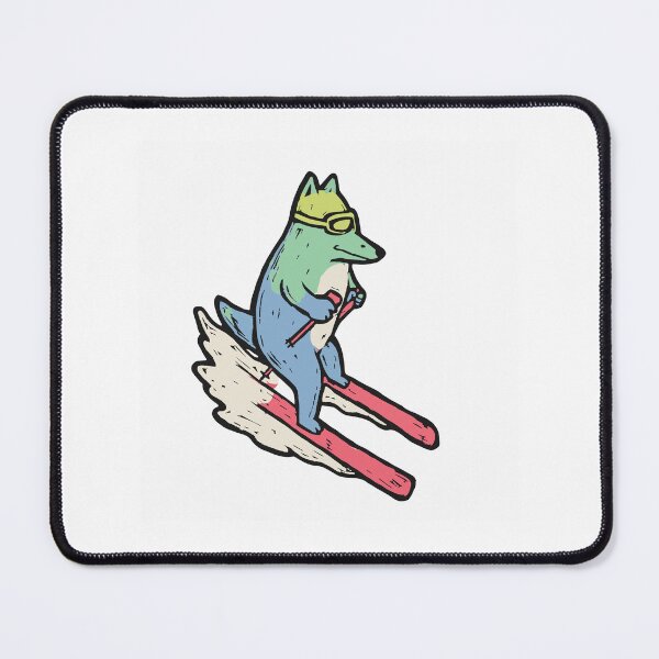 Item preview, Skiing Wolf Carving a Turn designed and sold by BysonDesigns.