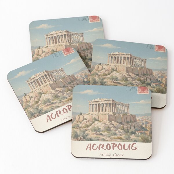 Item preview, Acropolis Vintage Travel Poster – Athens Greece designed and sold by DesignMaxa.