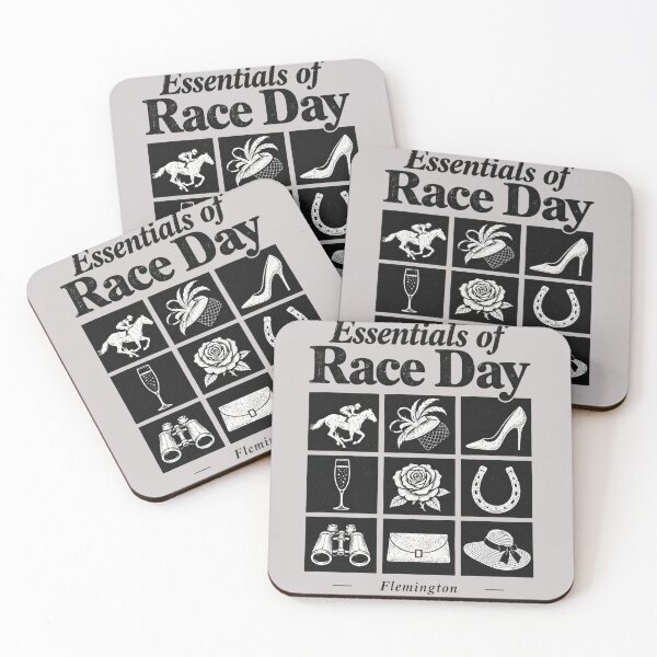 Item preview, Essentials Race Day Flemington Icons Grid Vintage Style designed and sold by Yellowriversss.