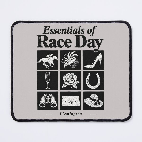 Item preview, Essentials Race Day Flemington Icons Grid Vintage Style designed and sold by Yellowriversss.
