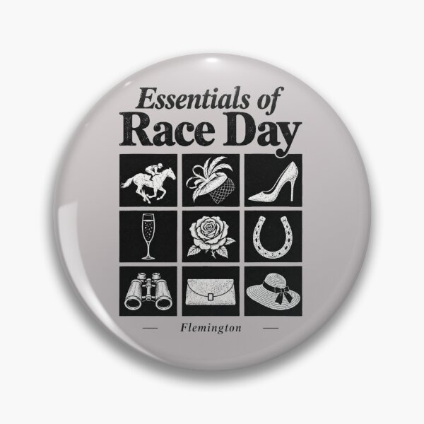 Item preview, Essentials Race Day Flemington Icons Grid Vintage Style designed and sold by Yellowriversss.