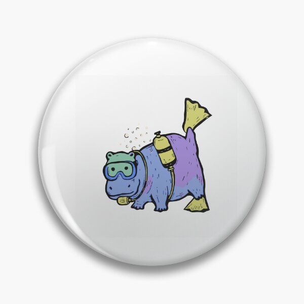 Item preview, Scuba Diving Hippo Under the Surface designed and sold by BysonDesigns.