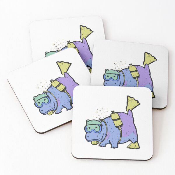 Item preview, Scuba Diving Hippo Under the Surface designed and sold by BysonDesigns.