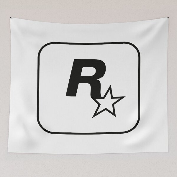 Item preview, Rockstar Games GTA 6 Classic Logo Black (Transparent Background / No Fill) designed and sold by BubblePopRed.