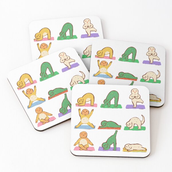 Artikelvorschau, Yoga-Faultier-Sticker-Set – Neun Posen, langsam entworfen und verkauft von BysonDesigns.