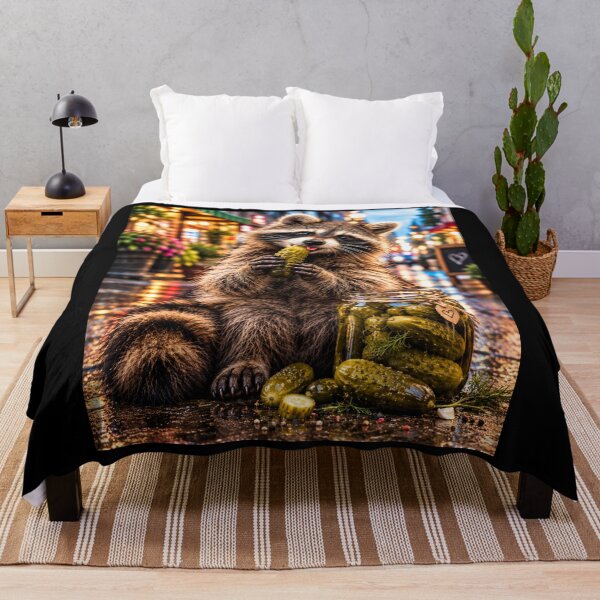 Item preview, Raccoon Pickle Lover, Funny raccoon designed and sold by MalwasBasket.