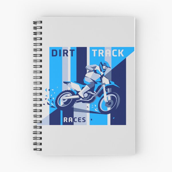 Item preview, Dirt Track Races Geometric Blue Dirt Bike Motorcycle Graphic designed and sold by KiwiRider.