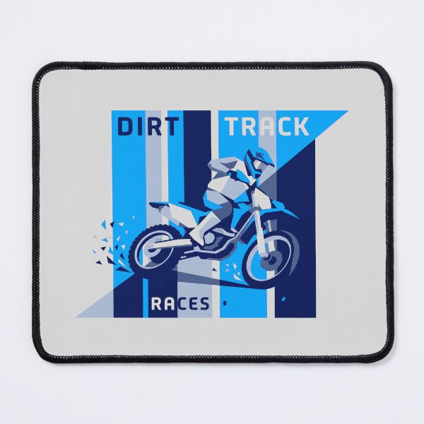 Item preview, Dirt Track Races Geometric Blue Dirt Bike Motorcycle Graphic designed and sold by KiwiRider.
