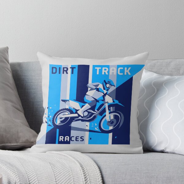 Item preview, Dirt Track Races Geometric Blue Dirt Bike Motorcycle Graphic designed and sold by KiwiRider.
