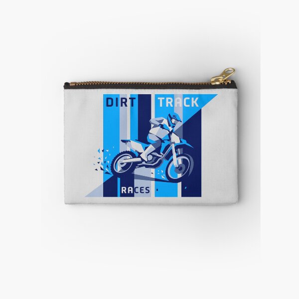 Item preview, Dirt Track Races Geometric Blue Dirt Bike Motorcycle Graphic designed and sold by KiwiRider.