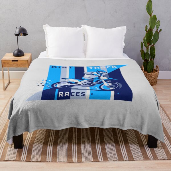Item preview, Dirt Track Races Geometric Blue Dirt Bike Motorcycle Graphic designed and sold by KiwiRider.