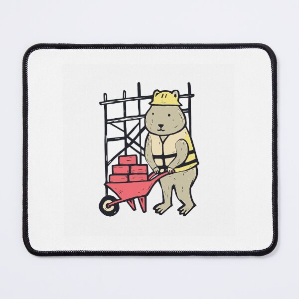 Item preview, Construction Wombat with a Wheelbarrow designed and sold by BysonDesigns.