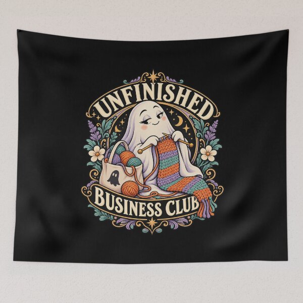 Item preview, Unfinished Business Club Ghost Knitting designed and sold by Text2tee.