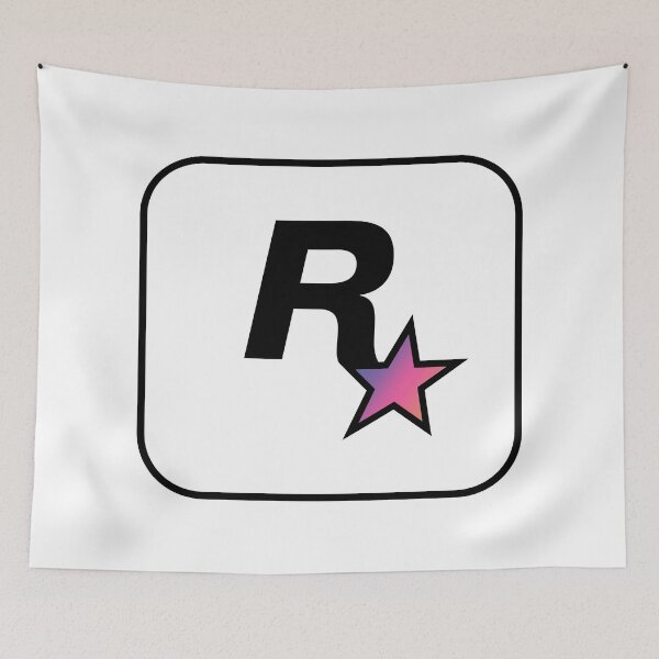 Item preview, Rockstar Games GTA 6 Classic Logo Black Sunset Star (Transparent Background / No Fill) designed and sold by BubblePopRed.