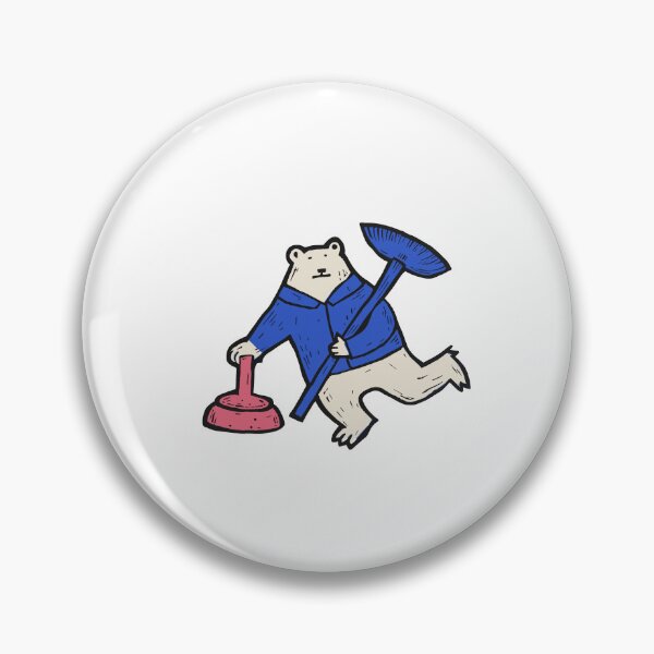 Item preview, Curling Polar Bear Delivering a Stone designed and sold by BysonDesigns.