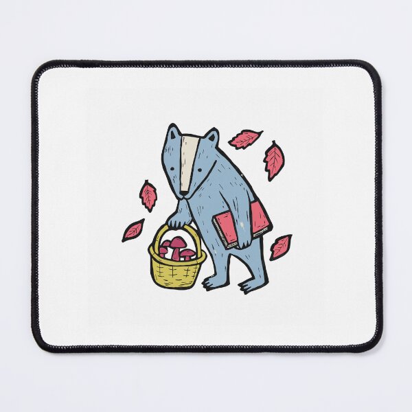 Item preview, Mushroom Foraging Badger with a Basket designed and sold by BysonDesigns.
