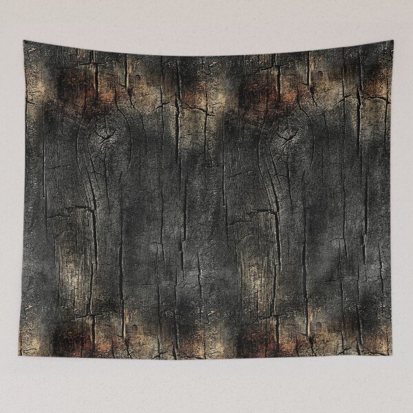Item preview, Charred Black Wood Bark Vertical Grain Texture designed and sold by Piotrek0001.