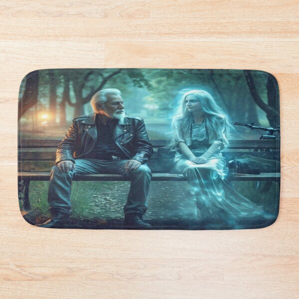 Item preview, Couple in love sitting on a bench designed and sold by Mente Creativa.
