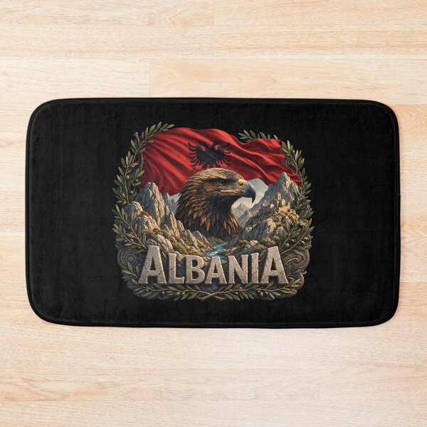 Item preview, Albania Heritage – Eagle & Mountain Emblem designed and sold by FlagX.