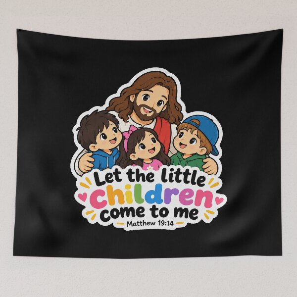 Item preview, Matthew 19:14 Let The Little Children Come To Me designed and sold by plushism.