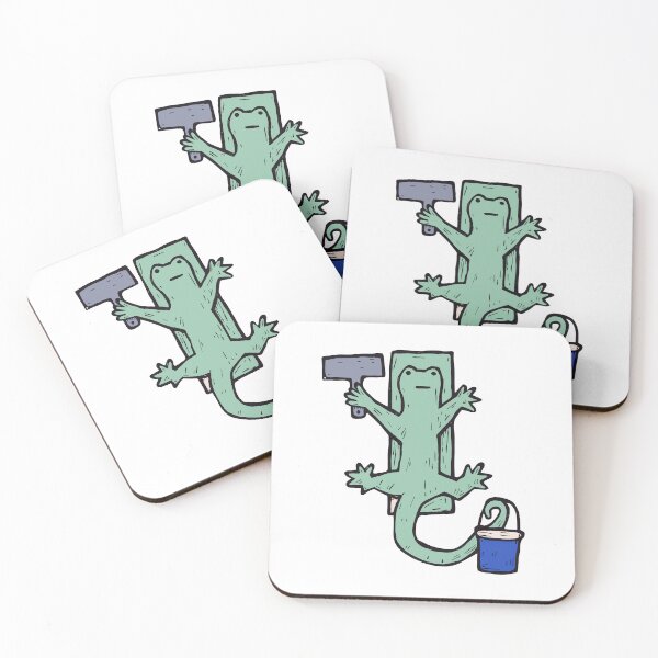 Item preview, Window Cleaner Gecko with a Squeegee designed and sold by BysonDesigns.