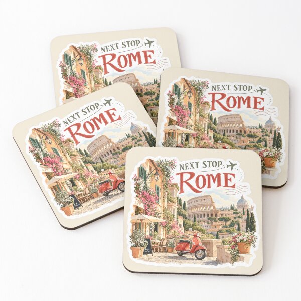 Item preview, Next Stop Rome Italy Travel Art designed and sold by Sasas Design.