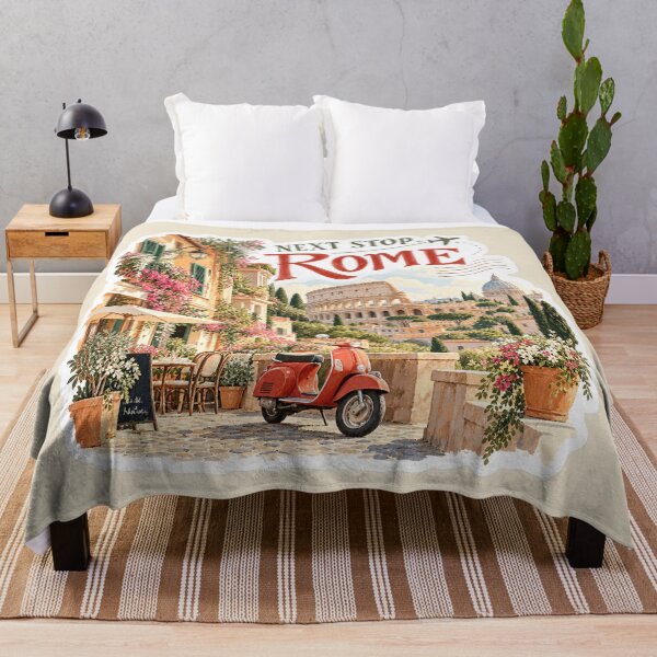 Item preview, Next Stop Rome Italy Travel Art designed and sold by Sasas Design.