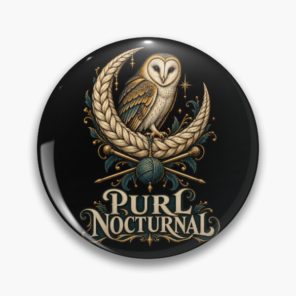 Artikelvorschau, Purl Nocturnal Owl Moon Strickmuster entworfen und verkauft von Text2tee.