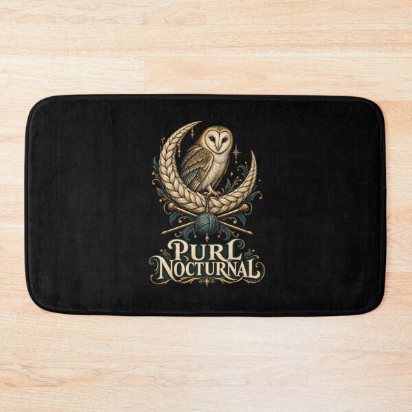 Item preview, Purl Nocturnal Owl Moon Knitting designed and sold by Text2tee.