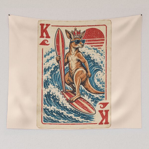 Item preview, Kangaroo Surf King Crown Sunglasses Retro Beach Australia designed and sold by Yellowriversss.
