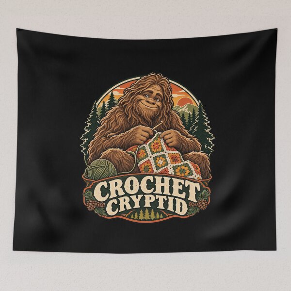 Item preview, Crochet Cryptid Woodland Sasquatch designed and sold by Text2tee.