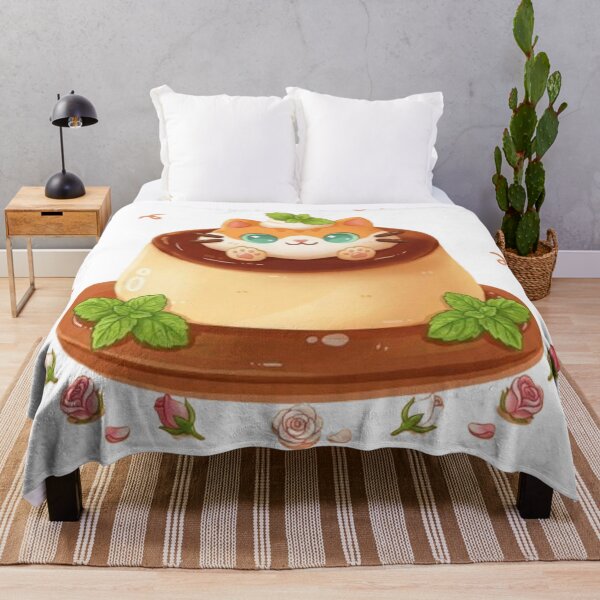 Item preview, Cute Cat Pudding Caramel Custard Dessert designed and sold by PetalsPaws.