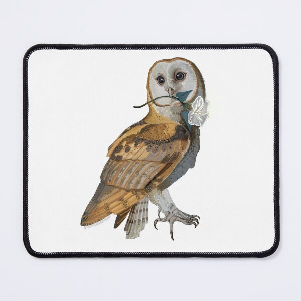Item preview, Barn Owl with Moonflower designed and sold by Sleepy Experiment.