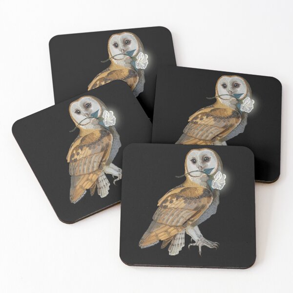 Item preview, Barn Owl with Moonflower  designed and sold by Sleepy Experiment.