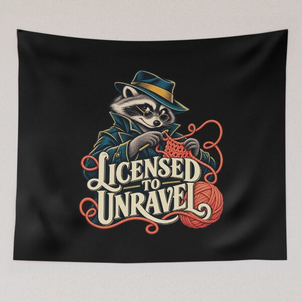 Item preview, Licensed To Unravel Raccoon Crochet designed and sold by Text2tee.