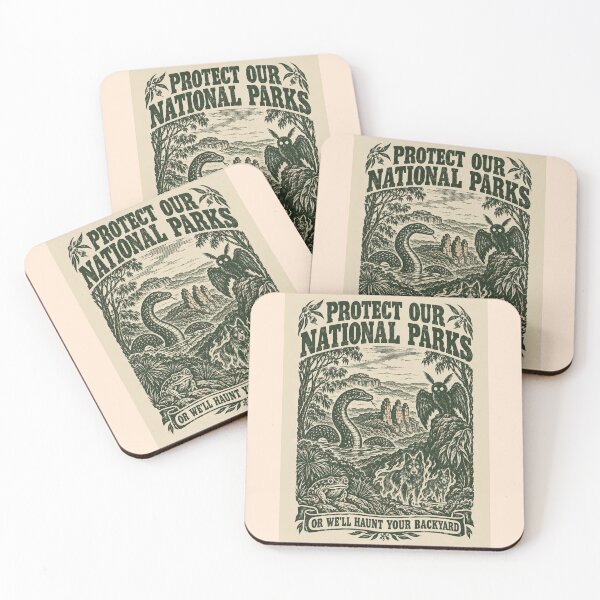 Item preview, Protect National Parks Haunt Backyard Cryptidcore Vintage Australia designed and sold by Yellowriversss.