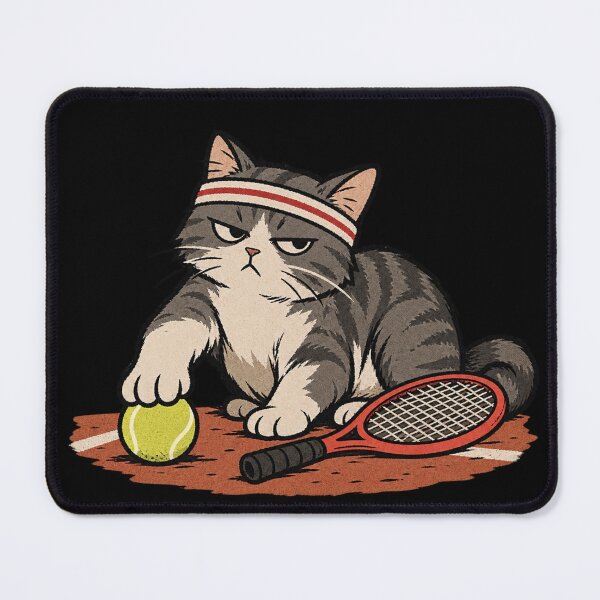 Item preview, Cat tennis player designed and sold by Konvero.